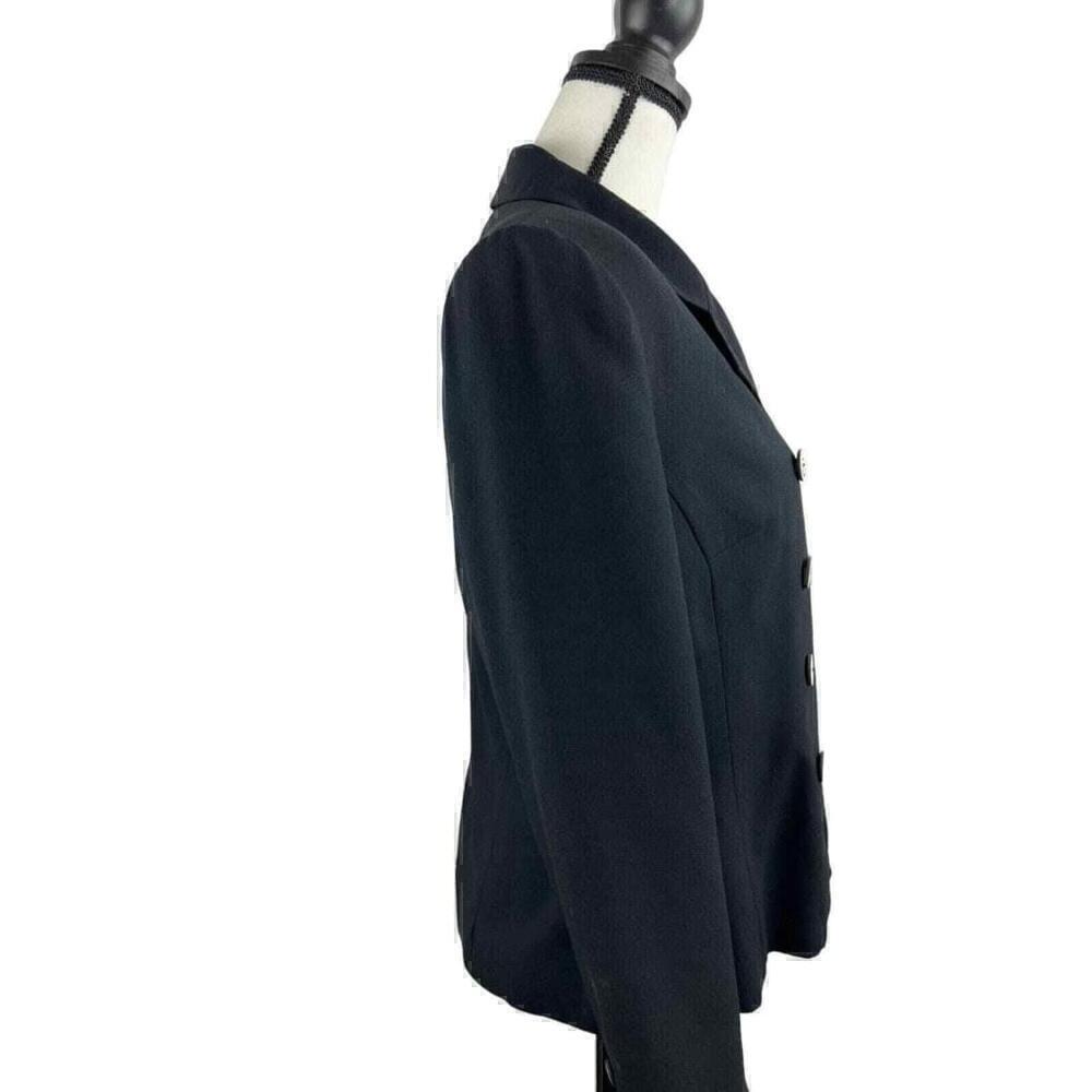 Women's Kasper & Company ASL Lined Jacket Black Double Breasted Blazer Size 8 - Picture 4 of 5
